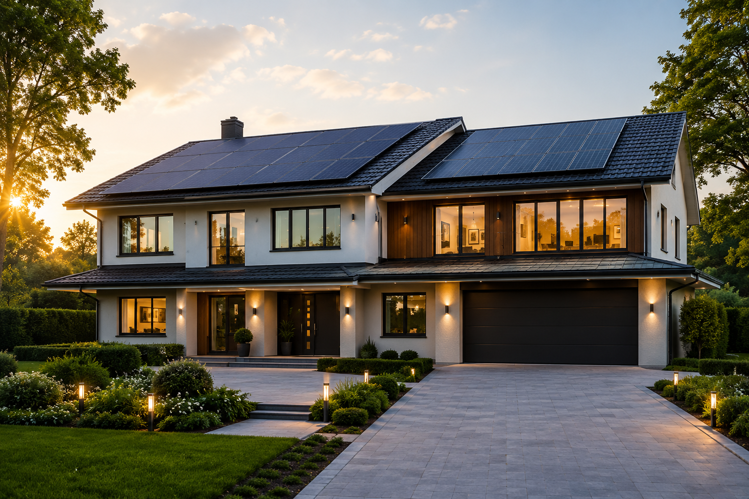 Modern Suburban Smart Solar Home